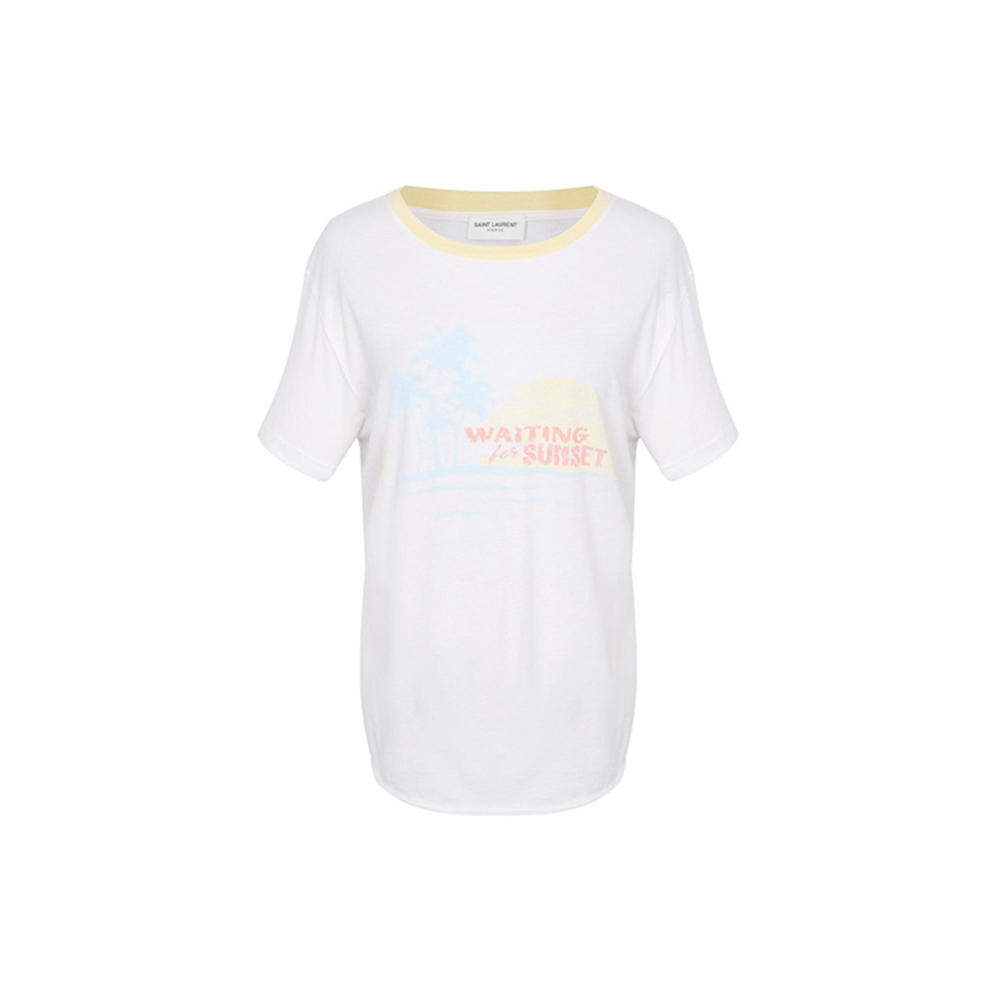 Женская футболка SAINT LAURENT (белая)