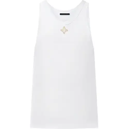 LOUIS VUITTON Brooch Detail Tank Top