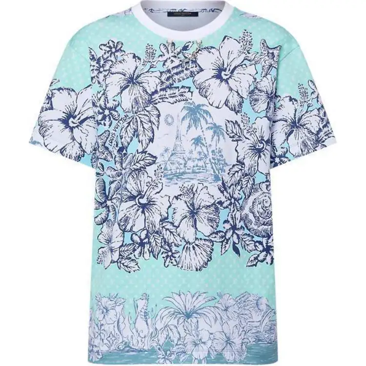 LOUIS VUITTON Tropical Floral Print T-Shirt