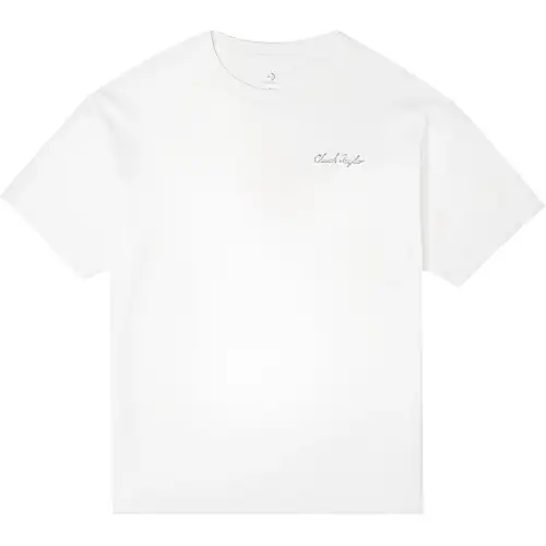 Converse Drop Shoulder Sleeve T Shirt Women's White