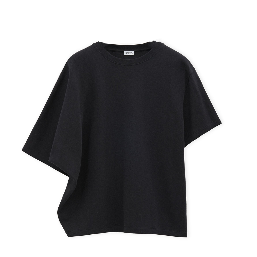 LOEWE T Shirts Women's Black Crew Neck Moderate Straight Fit