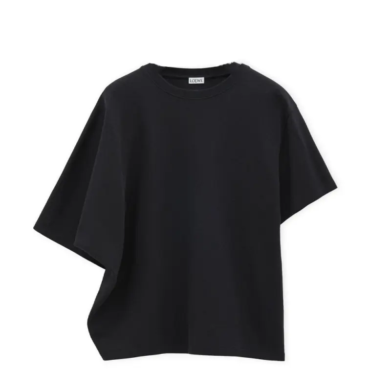 LOEWE T Shirts Women's Black Crew Neck Moderate Straight Fit