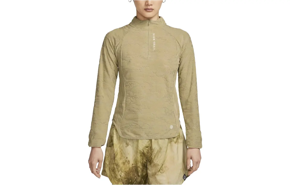 Nike T-Shirts Women's Umber Stand Collar Moderate Other