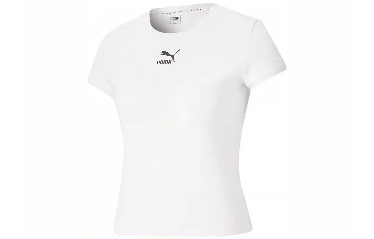 PUMA Set in Sleeve T Shirt Women's White