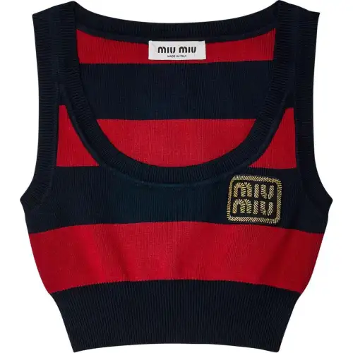 MIU MIU SS24 Tank Top Women's Red Black