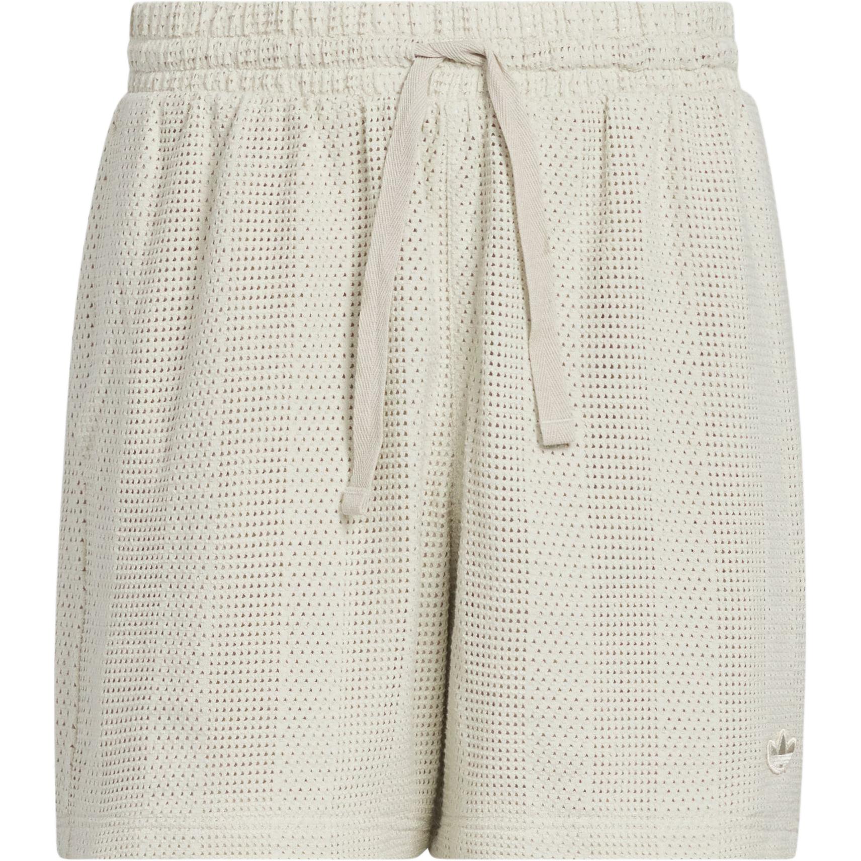 Adidas Originals KNIT Sports Shorts Unisex Light Sesame Gray/Wonder White
