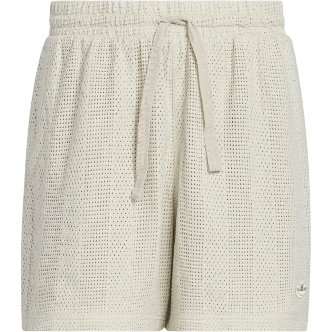 Adidas Originals KNIT Sports Shorts Unisex Light Sesame Gray/Wonder White