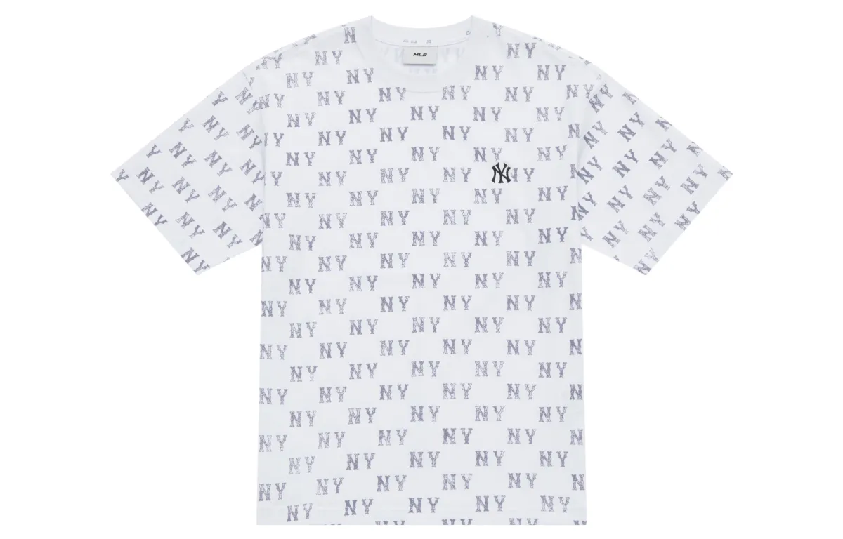 MLB MONOGRAM SS25 T Shirt Unisex Gray