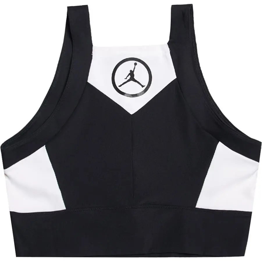 Jordan Tank Tops Women's Black Crew Neck Moderate Straight Fit