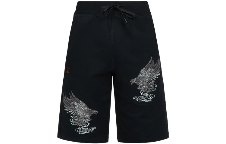 EVISU Sports Shorts Men's Black Moderate