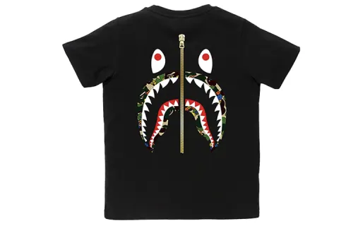 A BATHING APE Bape T Shirts Women's Crew Neck Moderate Straight Fit