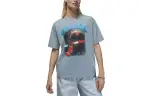 Jordan T Shirts Women's Blue Crew Neck Moderate Straight Fit