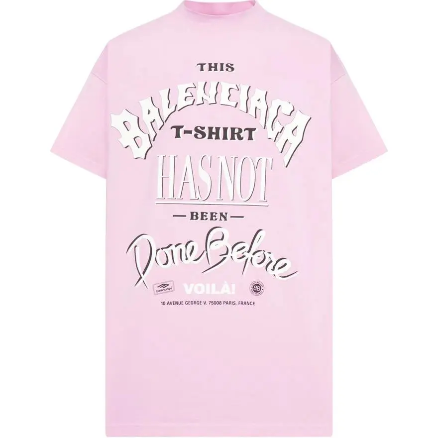 Balenciaga T Shirt, Regular Fit Women's Pink