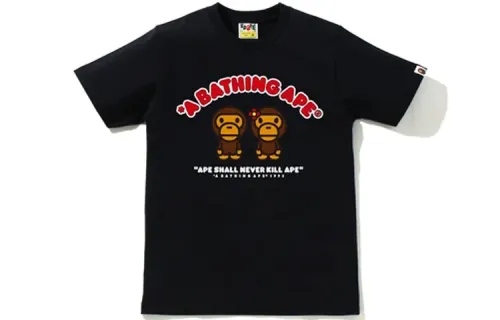 A BATHING APE X The Simpsons Baby Milo A NdBart Skateboard Tee Black