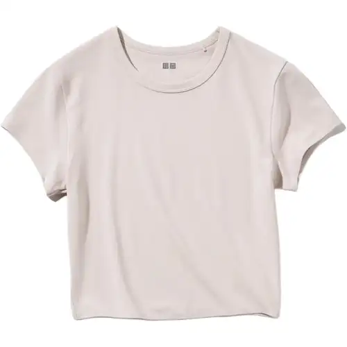 UNIQLO AIRism T Shirt Women's Oat Beige