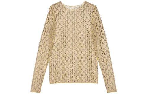 GUCCI T Shirts Women's Yellow Crew Neck Thin