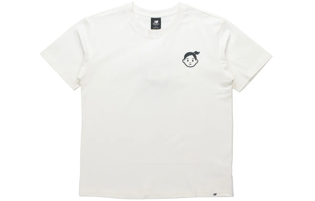 New Balance Noritake Collection Set in Sleeve T Shirt Women's White