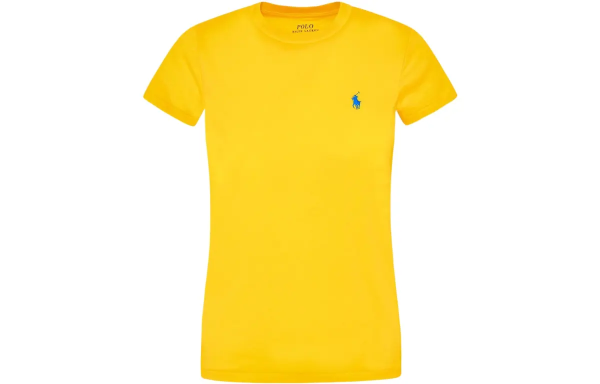 Polo Ralph Lauren T Shirt Women's Yellow Straight Fit Version