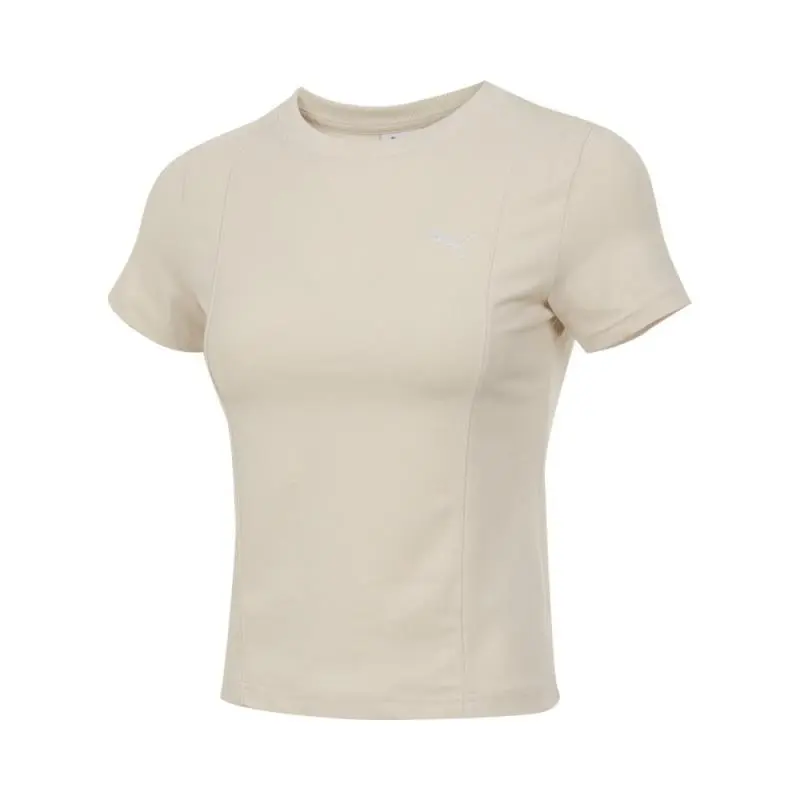 PUMA T-Shirts Women's Khaki Crew Neck Moderate Other