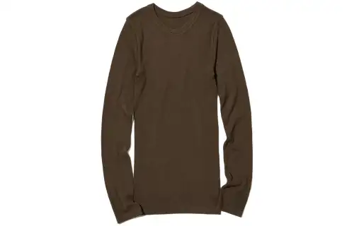 UNIQLO T Shirts Women's Mocha Crew Neck Moderate Other