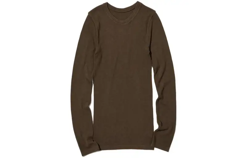 UNIQLO T Shirts Women's Mocha Crew Neck Moderate Other