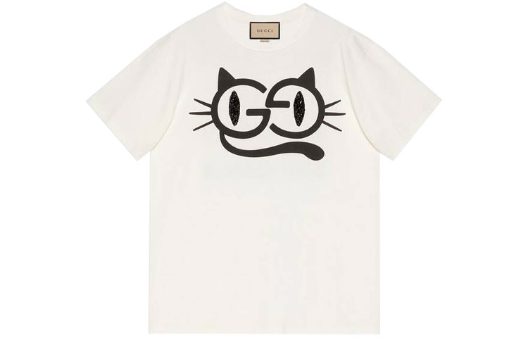 Женские футболка Gucci T (молочная) — фото 1