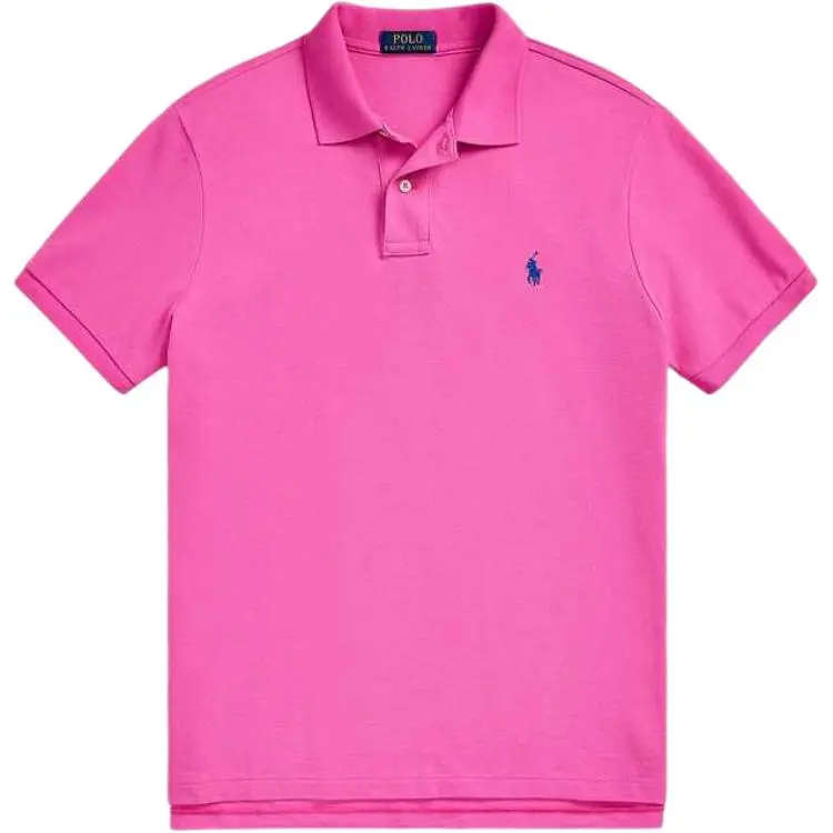 Polo Ralph Lauren SS25 Polo Shirt Custom Slim Fit Men's Fuchsia