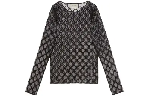 GUCCI T Shirts Women's Black Crew Neck Thin