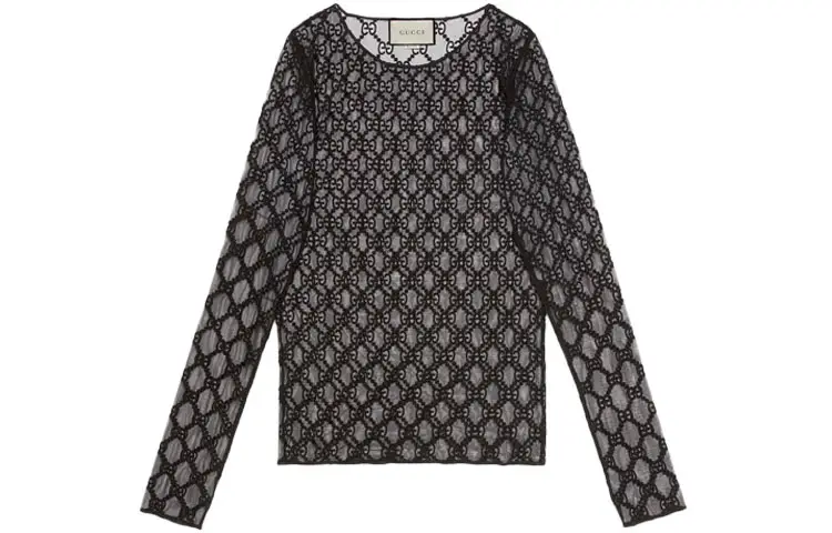 GUCCI T Shirts Women's Black Crew Neck Thin