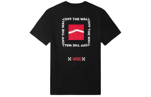 Vans T Shirts Women's Black Crew Neck Moderate Straight Fit
