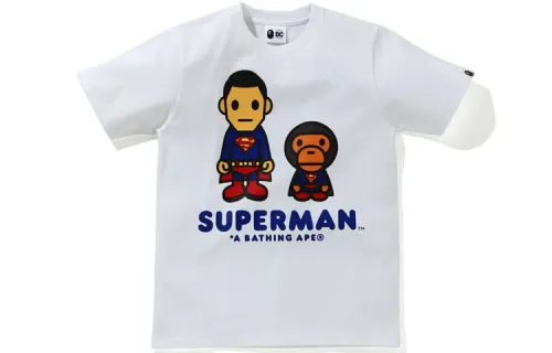 A BATHING APE X Dc Baby Milo Superman Tee 'White'
