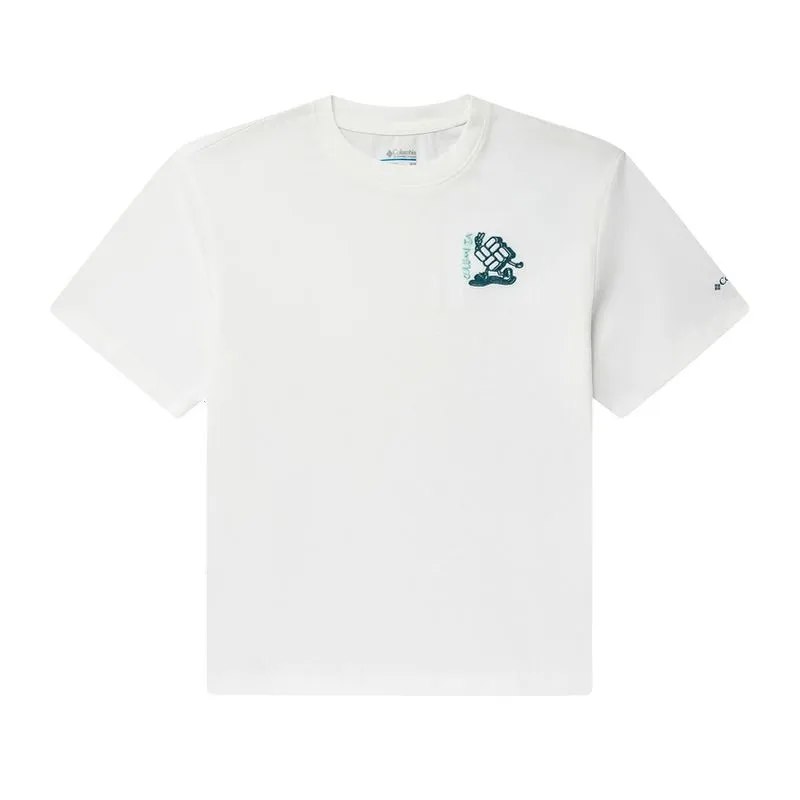 Columbia T-Shirts Women's White Crew Neck Moderate