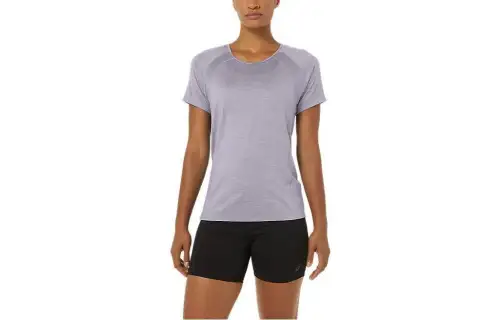 ASICS PR LYTE T Shirts Women's Violet Crew Neck Moderate Straight Fit
