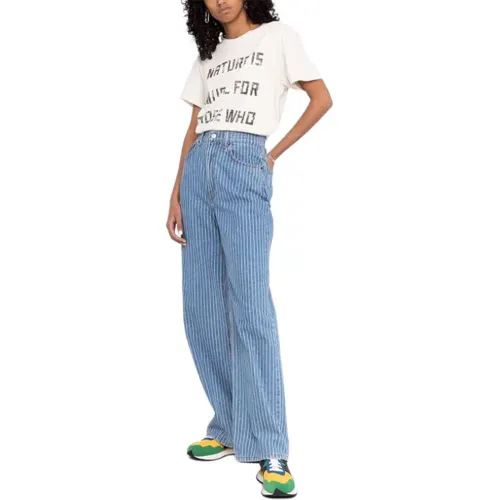 Golden Goose T Shirts Women's Ecru Crew Neck