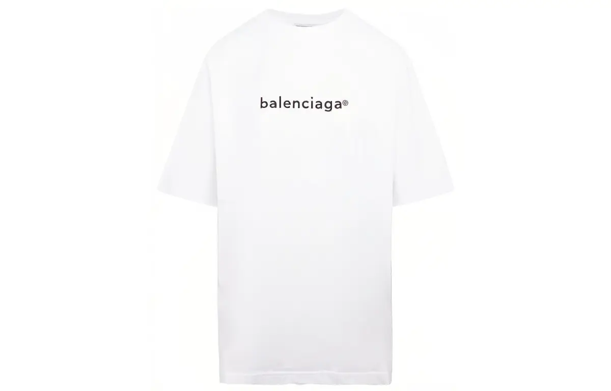 Balenciaga SS21 Drop Shoulder Sleeve T Shirt Women's White