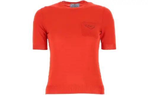 PRADA T Shirts Women's Red Crew Neck Moderate