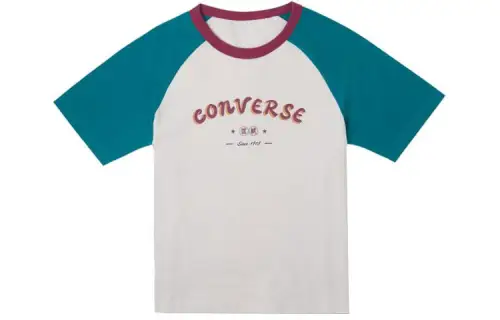 Converse T Shirts Women's Multicolor Crew Neck Moderate Straight Fit