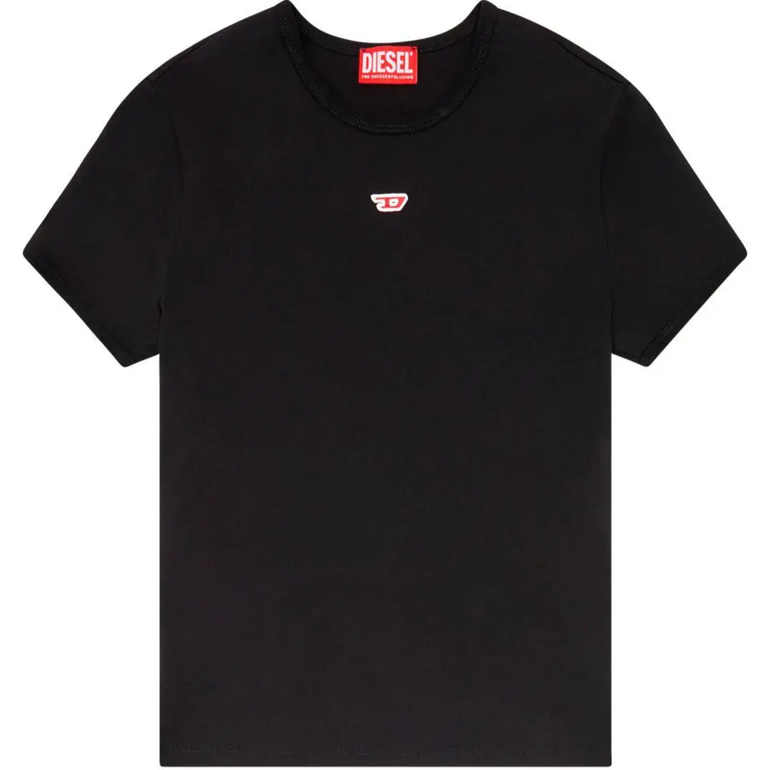 DIESEL T Uncutie Long D Embroidered D Patch T Shirt