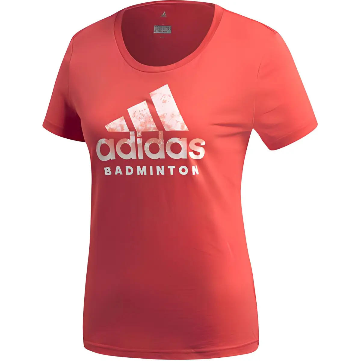 Adidas T-Shirts Women's Orange Crew Neck Moderate Straight Fit