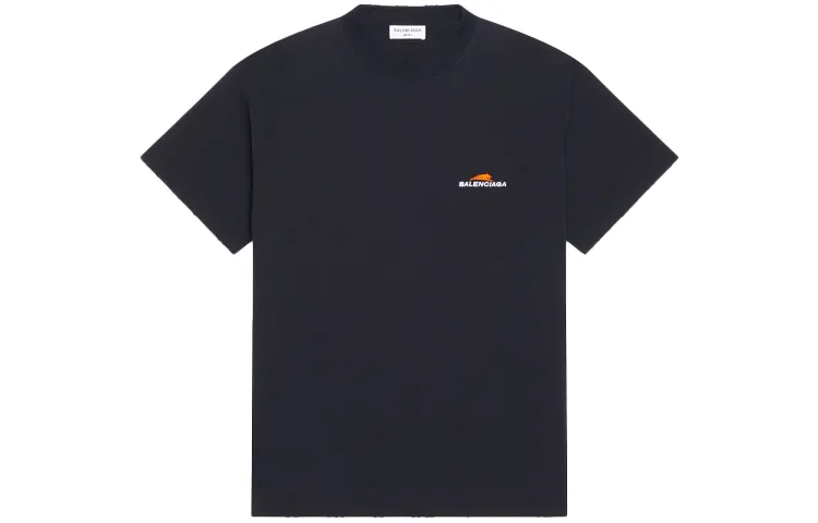 Balenciaga SS22 Drop Shoulder Sleeve T Shirt Women's Black