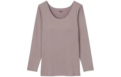 UNIQLO T Shirts Women's Dark Beige Moderate Straight Fit