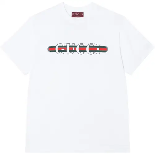 GUCCI Logo Printed Crewneck T-Shirt