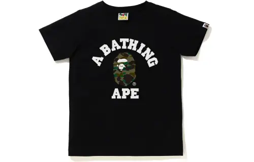 Bape 1st Camo College Tee L White/Yellow