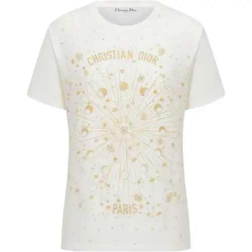 DIOR T Shirts Women's White Crew Neck