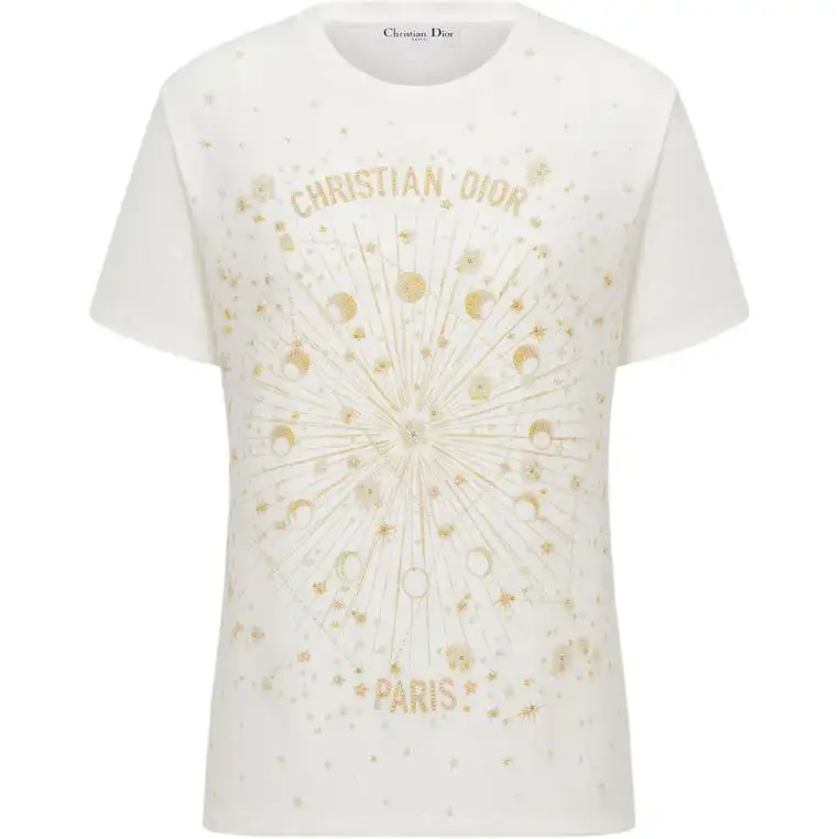 DIOR T Shirts Women's White Crew Neck