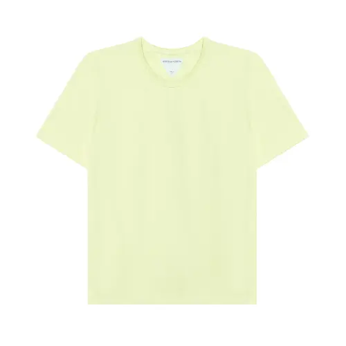Bottega Veneta T Shirts Women's Washed Seaweed Crew Neck Moderate Straight Fit