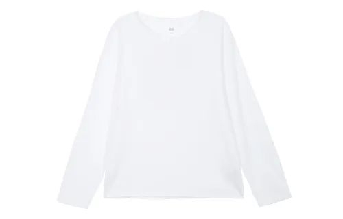 UNIQLO T Shirts Women's White Crew Neck Moderate Straight Fit