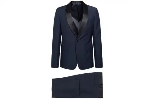PRADA Business Suits Men's Blue Suit Collar Moderate