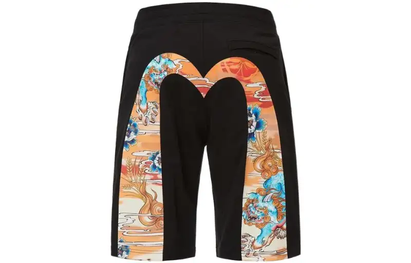 EVISU SS22 Casual Shorts Men's Black