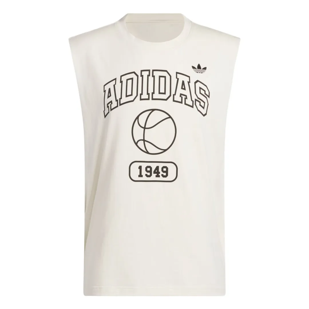 Adidas Originals Gender Neutral BASKETBALL TANK TOP Basketball Jersey Unisex Wonder White/Black